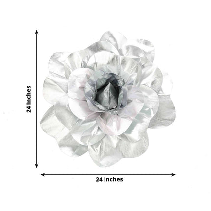 AliKopy 2 Pack 24" Large Real Touch Foam DIY Craft Roses - White