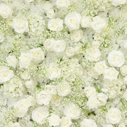 AliKopy 8ftx4ft Roll Up Flower Wall Panel with Silk Roses & Breathabil