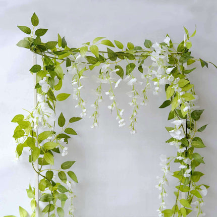 AliKopy 2 Pack 6ft Silk Wisteria Flower Garland, Wedding Arch Decor