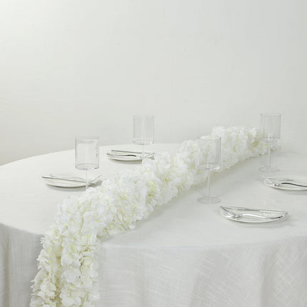 AliKopy 10 Pack White Wisteria Vines - 6.5ft Silk Flower Garlands, Wed
