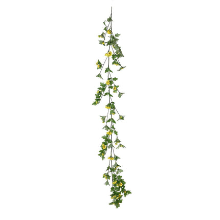 AliKopy 5.5ft Yellow Artificial Daisy Magnolia Leaf Garland - Durable,