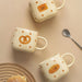 Artisanal Irregular Bread Sculpt Ceramic Coffee Cups with Chieftain-Inspired Design