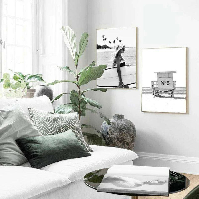 Sustainable Serenity: Coastal Surf Canvas Art for Eco-Friendly Spaces