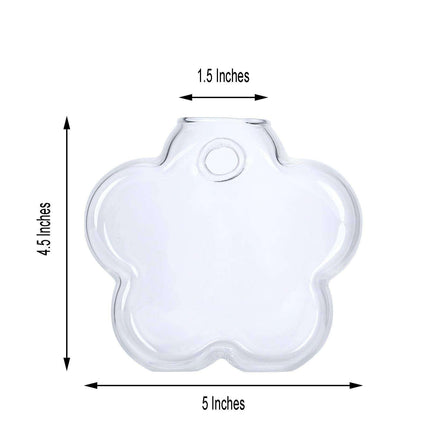 AliKopy 3-Pack Glass Wall Vases - Modern Hanging Planters, Flower-Shap