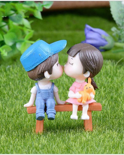 Whimsical Miniature Couple Chairs for Fairy Gardens and Decor