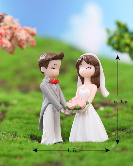 Whimsical Miniature Couple Chairs for Fairy Gardens and Decor