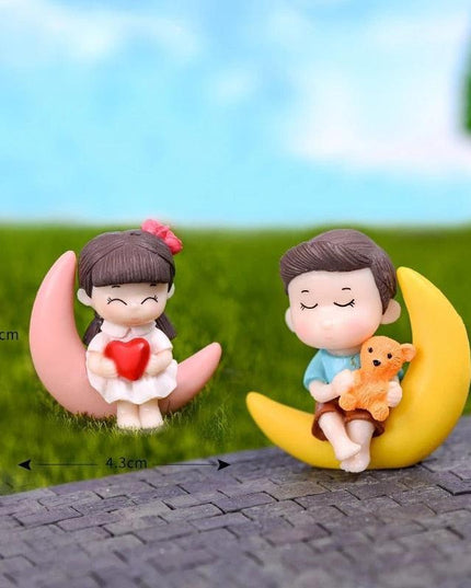 Whimsical Miniature Couple Chairs for Fairy Gardens and Decor