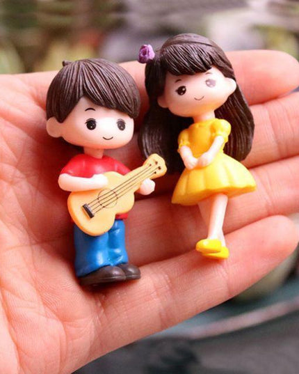 Whimsical Miniature Couple Chairs for Fairy Gardens and Decor