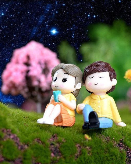 Whimsical Miniature Couple Chairs for Fairy Gardens and Decor