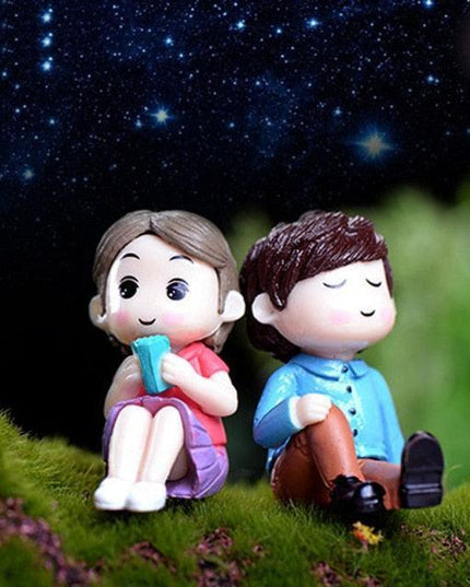 Whimsical Miniature Couple Chairs for Fairy Gardens and Decor