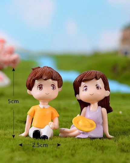 Whimsical Miniature Couple Chairs for Fairy Gardens and Decor