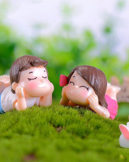 Whimsical Miniature Couple Chairs for Fairy Gardens and Decor