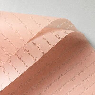Chic Blossom Gift Wrap Set - 20 Waterproof Sheets 58x58cm with Elegant English Letters Design