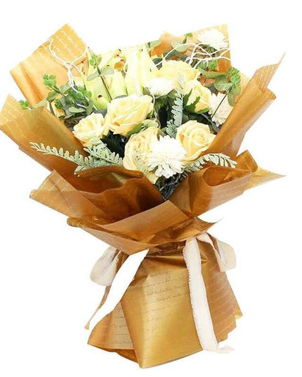 Chic Blossom Gift Wrap Set - 20 Waterproof Sheets 58x58cm with Elegant English Letters Design