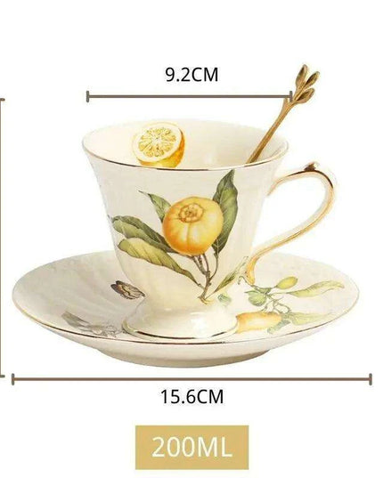 Vintage European Porcelain Tea and Coffee Set with Dessert Plate - Timeless Elegance Collection