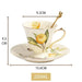 European Vintage Porcelain Tea and Coffee Set with Dessert Plate - Elegant European Tea and Coffee Collection