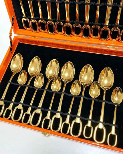 Elegant 24-Piece Stainless Steel Dining Set