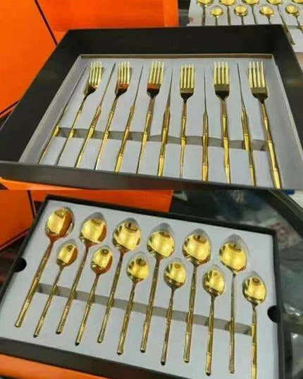 Elegant 24-Piece Stainless Steel Dining Set