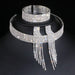 Elegant Crystal Tassel Bridal Jewelry Set with African Rhinestones