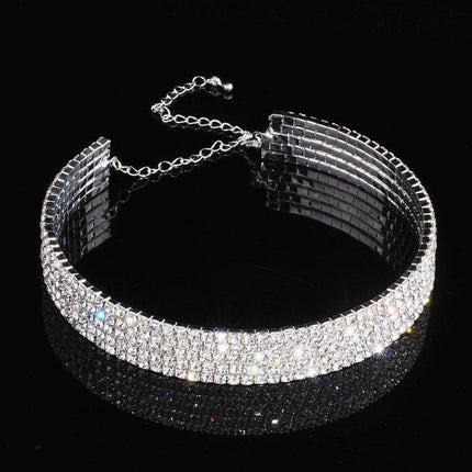 Sophisticated Crystal Tassel Jewelry Ensemble with African Rhinestones