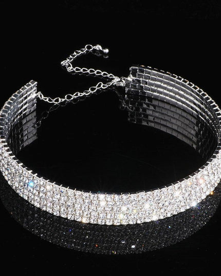 Sophisticated Crystal Tassel Jewelry Ensemble with African Rhinestones