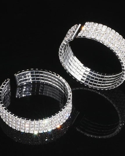 Sophisticated Crystal Tassel Jewelry Ensemble with African Rhinestones