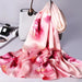 Exquisite Pink Printed Silk Scarf - Authentic Silk Elegance