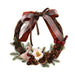 Elegant Red and Gold LED Christmas Wreath - Luxurious Holiday Decor