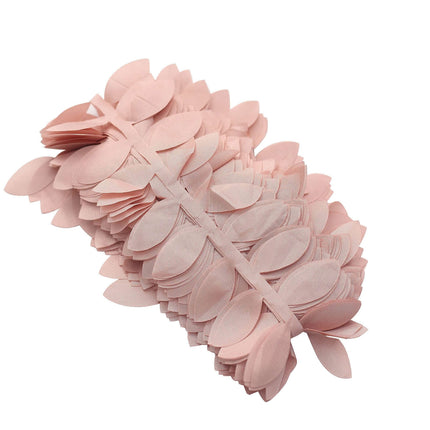 AliKopy Taffeta Ribbon Sash - 4" Leaf Petal Design, 50ft, Dusty Rose