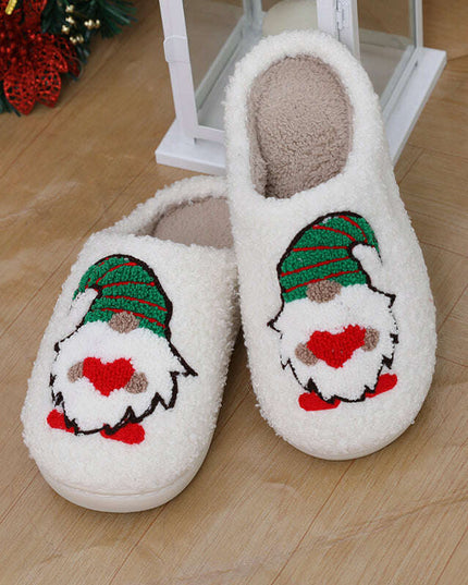 Cute Cartoon Santa Claus Home Slippers Couple Indoor Floor Bedroom Slipper Christmas Warm Shoes Women Men