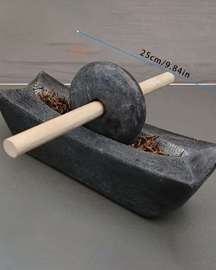 Mini Lapis Lazuli Spice Grinder - Handcrafted Manual Herb & Pepper Crusher for Gourmet Cooking