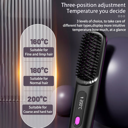 Peekaboo Studio 2-in-1 Wireless Hair Straightener & Curler - Fast Heat