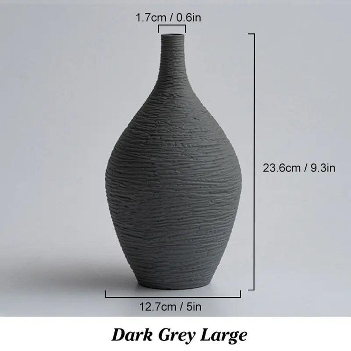 Nordic Elegance Ceramic Vase: Stylish Home Decor and Gift Option