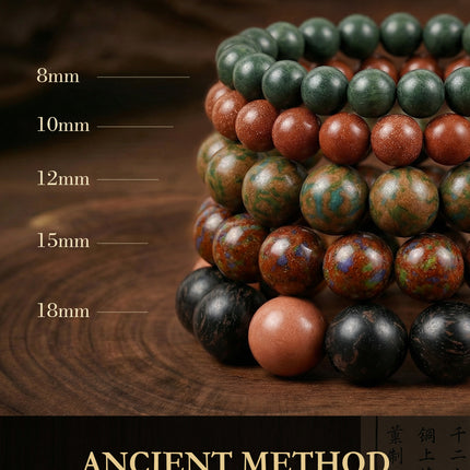 Très Elite Healing Crystal Bead Bracelet — TCM Gemstone | Amethyst, Jade & Lava Stone