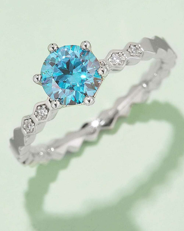 Timeless Elegance Lab-Diamond Sterling Silver Ring with Certification