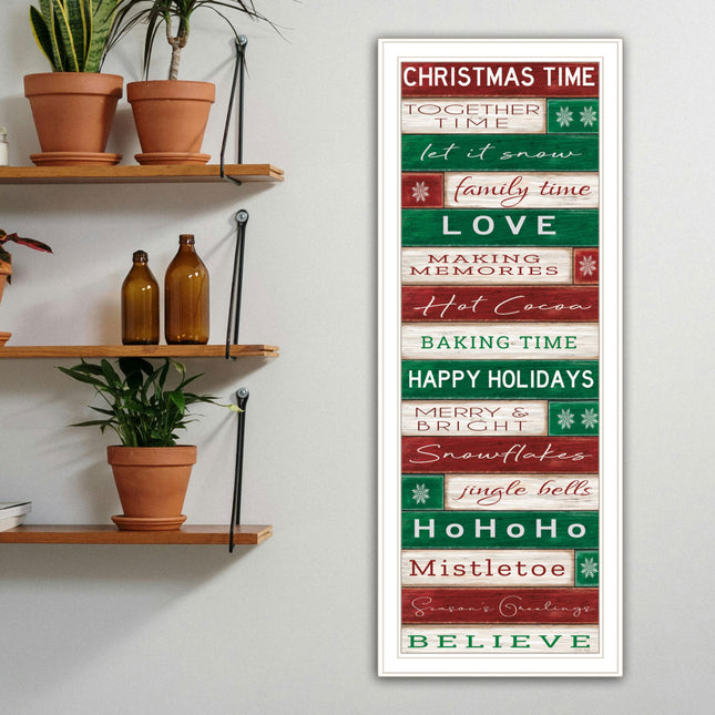 Cindy Jacobs Christmas Time White Framed Wall Art - Multicolor Print