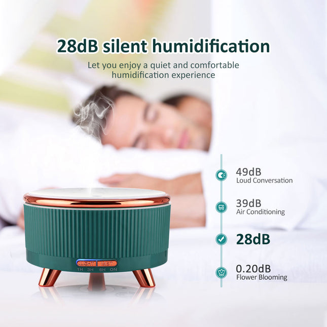 Peekaboo Studio Ultrasonic Aroma Diffuser, 500ml, Wood Grain Design