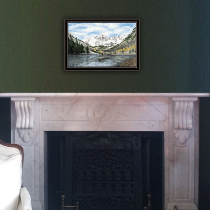 Billy Jacobs Maroon Bells Black Framed Wall Art - Multi Wood Paper Pri