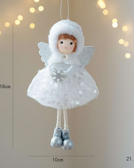 Christmas Winter Mesh Angel Big Eyes Girl Pendant