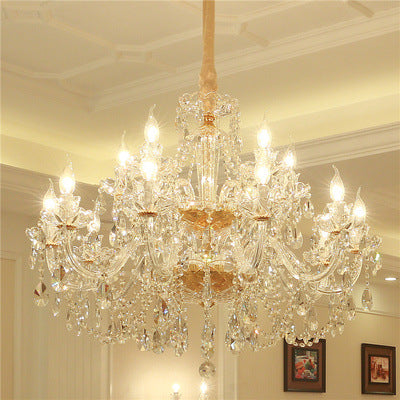 Peekaboo Studio Luxury Crystal Chandelier - Elegant Design & Adjustabl