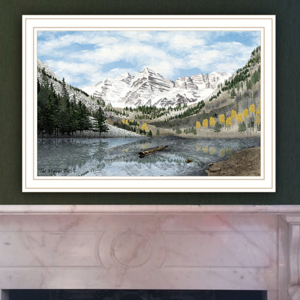 Billy Jacobs Maroon Bells Framed Wall Art - Multicolor Home Decor