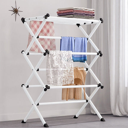 Peekaboo Studio 3-Tier Metal Clothes Airer Dryer - Indoor/Outdoor Use