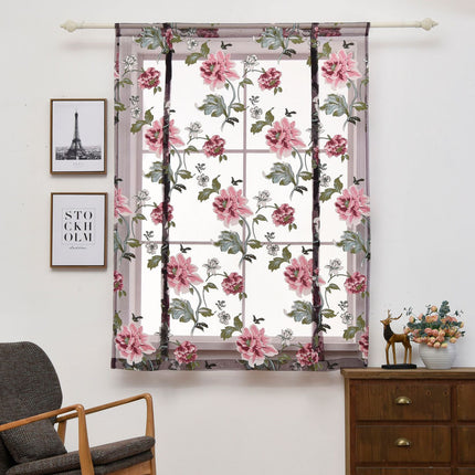 Peekaboo Studio Peony Short Curtain - Elegant Design, Light Filtering