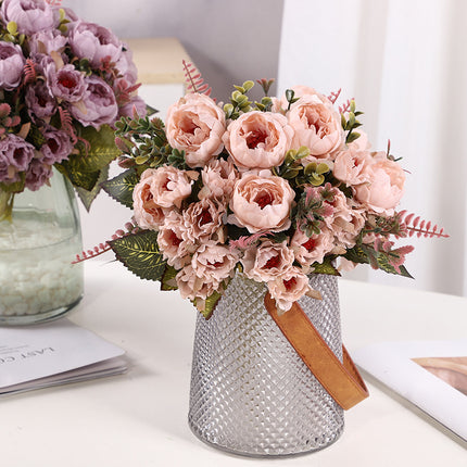 Peekaboo Studio Artificial Peony Bouquet - Realistic & Durable Decor