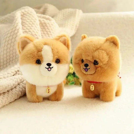 Charming Kawaii Chow-Pom-Corgi Mix Plush Pet Doll