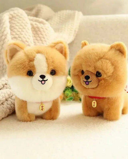 Charming Kawaii Chow-Pom-Corgi Mix Plush Pet Doll