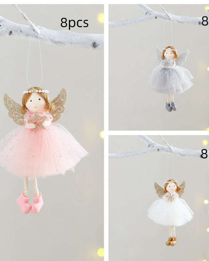 Christmas Winter Mesh Angel Big Eyes Girl Pendant