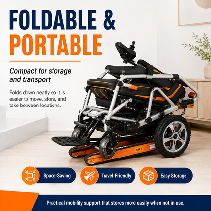 Foldable Electric Tracked Stair-Climbing Mobility Aid — Portable, Joystick-Controlled, Indoor & Outdoor Stair Lifts foldable-electric-tracked-stair-climbing-mobility-device-portable-transfer-aid-for-stair-travel Health & Beauty > Mobility & Accessibility > Stair Lifts & Climbers