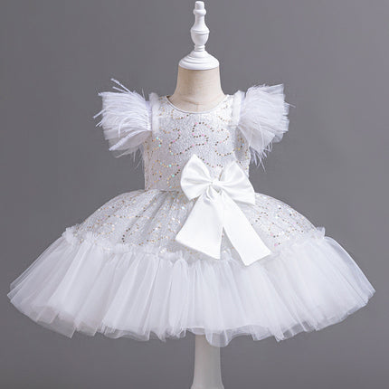 Peekaboo Studio Flower Children's Wedding Dress with Tulle Skirt, Summ