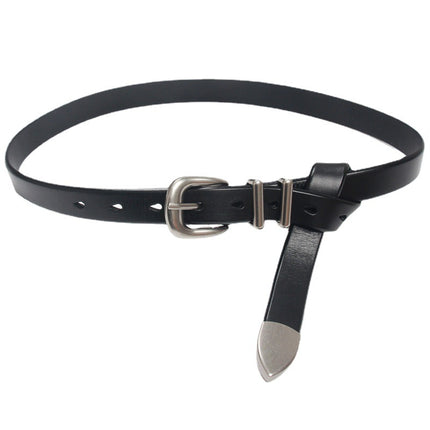Peekaboo Studio Korean Artistic Silver Buckle Women's Slim Waist Belt